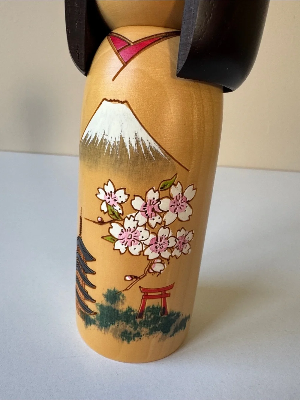 Bundle of 3 Hand Painted Vintage Japanese Kokeshi Dolls - Natural Wood - Picture 8 of 14